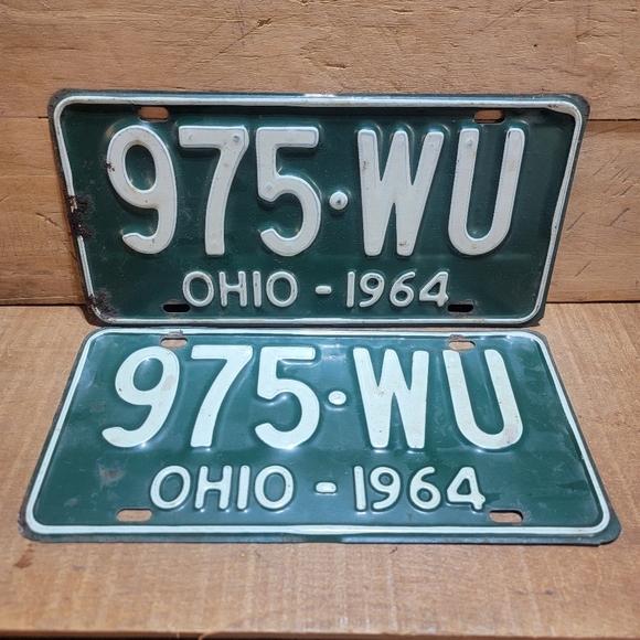 Other - Vintage Pair Of Metal 1964 Ohio License Plates